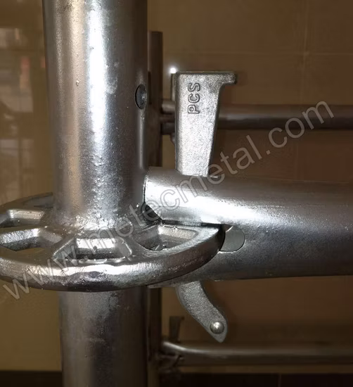 Impalcatura di sistema certificata SGS / TUV, flangia Rossete Ringlock rotonda per impalcatura, impalcatura completa, impalcatura Ringlock Layher in acciaio zincato certificato in vendita